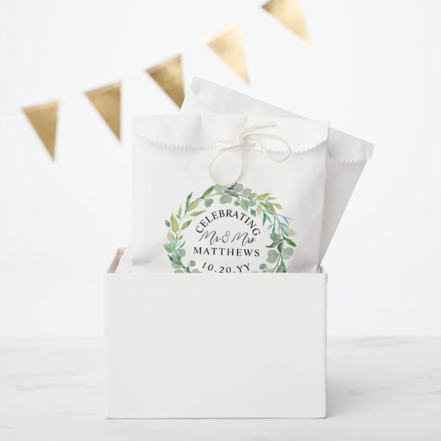 Greenery Eucalyptus Wedding Shower Favour Bag (Party)