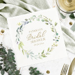 Greenery Eucalyptus Wreath Bridal Shower Napkin<br><div class="desc">Greenery Eucalyptus Wreath Bridal Shower Napkins</div>