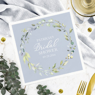 Greenery Eucalyptus Wreath Bridal Shower Napkins