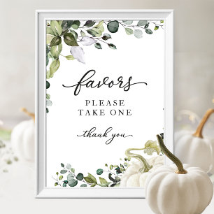 Greenery Fall Pumpkin Baby Shower Favours Sign