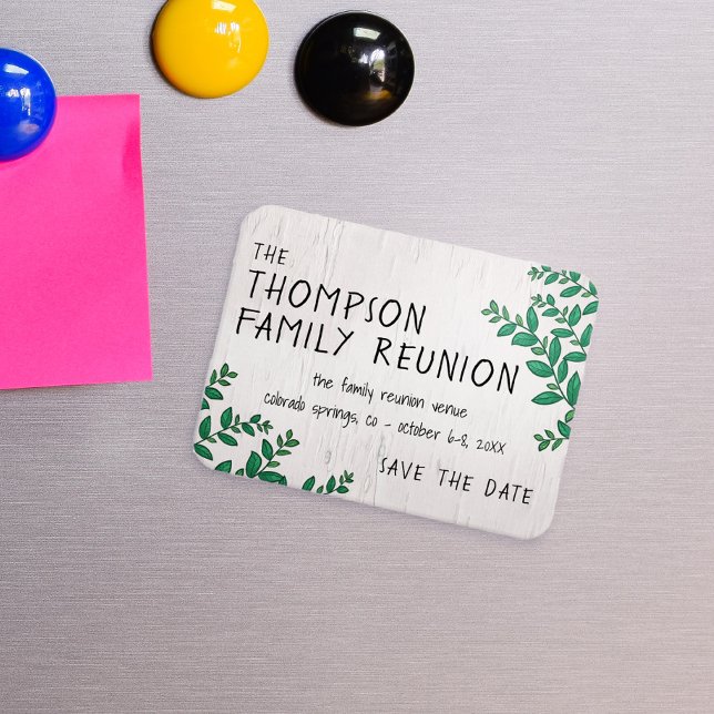 Greenery Family Reunion Save the Date Magnet (Creator Uploaded)