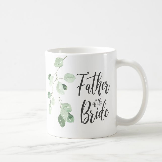 Greenery Father of the Bride Wedding Mug (Right)