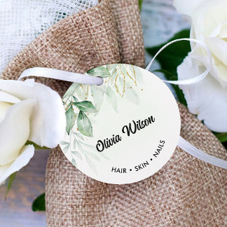 Greenery Favour Tags