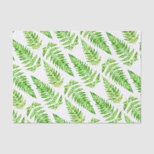 Greenery fern print watercolor art tissue paper