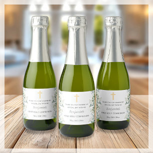  Greenery   First Communion Olive Oil Favour Label