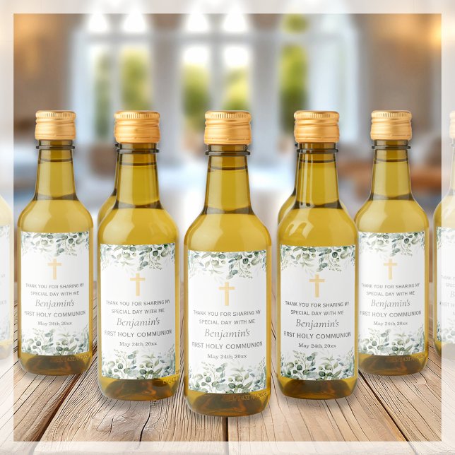  Greenery | First Communion Olive Oil Favour Label (Creator Uploaded)