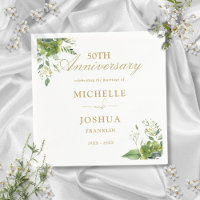 Greenery Floral 50th Wedding Anniversary