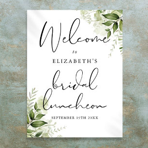 Greenery Floral Bridal Luncheon Welcome Sign