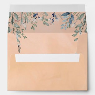 Greenery Floral Cascade Rustic Return Address Envelope