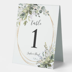 Greenery Floral Elegant Wedding Number