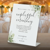 Greenery Floral Modern Unplugged Ceremony