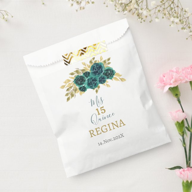 Greenery Floral Quinceañera Favour Bag (Sealed)
