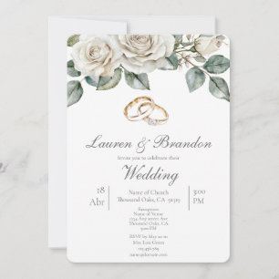 Greenery floral Wedding invitation