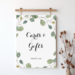 Greenery Foliage Calligraphy Cards and Gifts Sign