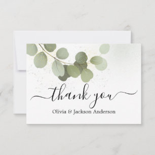 Greenery Foliage Eucalyptus Thank You Card