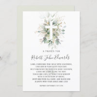 Greenery Foliage Gender Neutral Baptism Prayer