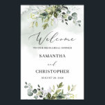 Greenery foliage rehearsal dinner welcome sign<br><div class="desc">Greenery foliage rehearsal dinner welcome sign,  Contact me for matching items or for customization,  Blush Roses ©</div>