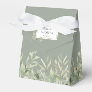 Greenery Foliage Sage Green Bridal Shower Favour Box