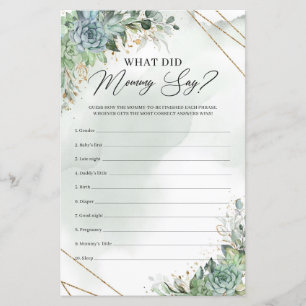 Greenery foliage succulents What Did Mummy Say