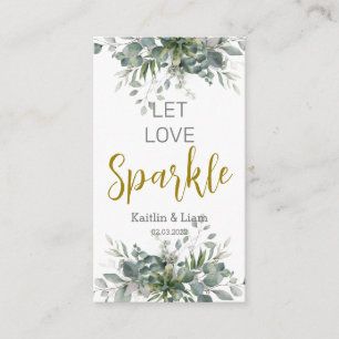 Greenery  foliage Wedding Sparkler Tag Enclosure Card