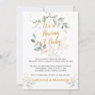 Greenery foliage  We're having a Baby Announcement