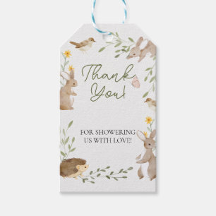 Greenery forest animals Baby Shower Thank you Gift Tags