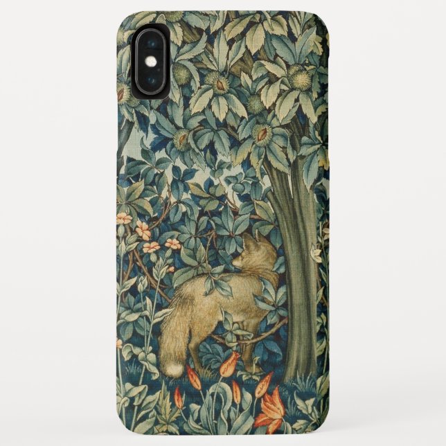 GREENERY,FOREST ANIMALS Fox ,Pheasant,Green Floral Case-Mate iPhone Case (Back)