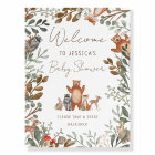 Greenery forest animals woodland welcome shower