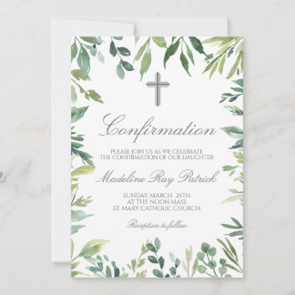 Greenery Frame Confirmation  Invitation