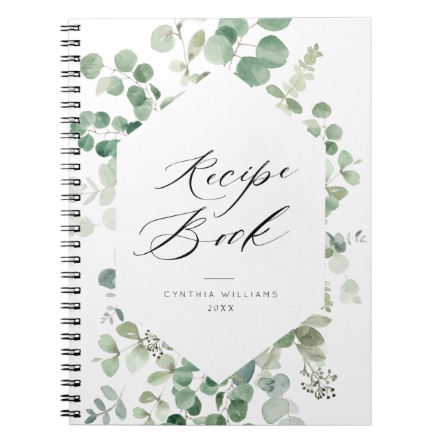 greenery frame Recipe Book (Front)