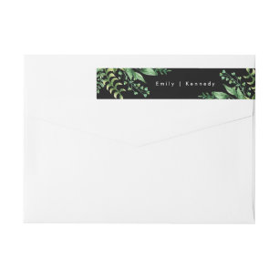 Greenery Fresh Leaf Modern Wedding Wrap Around Label