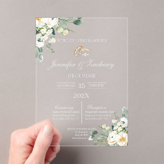Greenery garden acrylic wedding acrylic invitations