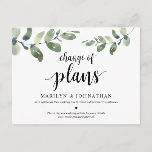 Greenery Garden, Change of Plans, Postponed Postcard