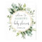 Greenery gender neutral baby shower welcome sign