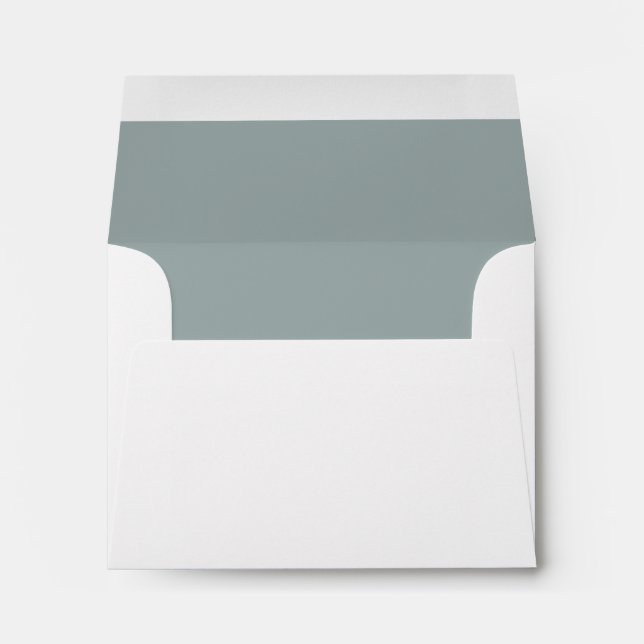 Greenery Geo | Sage Green Wedding RSVP Envelope (Back (Bottom))