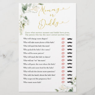 Greenery Geometric Baby in Bloom Mummy or Daddy