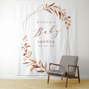 Greenery Geometric Baby Shower Photo Backdrop Tapestry