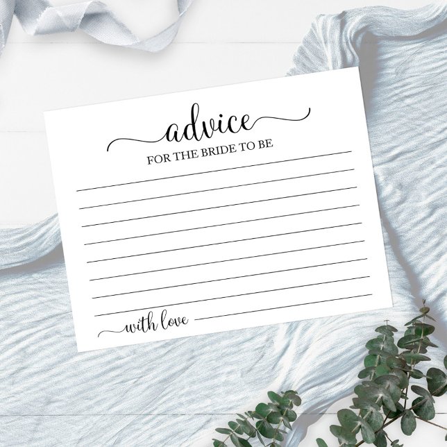 Greenery Geometric Bridal Shower Advice Cards (Creator Uploaded)