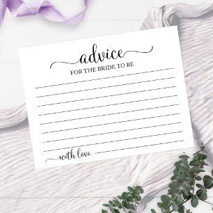 Greenery Geometric Bridal Shower Advice Cards