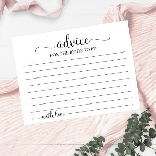 Greenery Geometric Bridal Shower Advice Cards