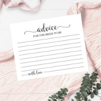 Greenery Geometric Bridal Shower Advice Cards