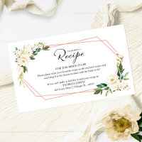 Greenery Geometric Bridal Shower Recipe Request En