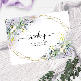 Greenery Geometric Bridal Shower Thank You