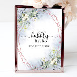 Greenery Geometric Bubbly Bar Pop Fizz Clink Sign<br><div class="desc">Greenery Geometric Bubbly Bar Pop Fizz Clink Sign</div>