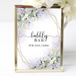 Greenery Geometric Bubbly Bar Pop Fizz Clink Sign<br><div class="desc">Greenery Geometric Bubbly Bar Pop Fizz Clink Sign</div>