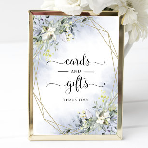 Greenery Geometric Cards And Gifts Sign