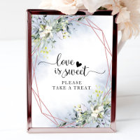 Greenery Geometric Eucalyptus Love Is Sweet Sign