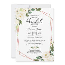 Greenery Geometric Floral Drive By Bridal Shower I