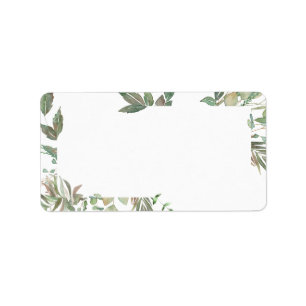 Greenery Geometric Wedding Label