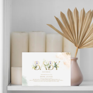 Greenery Gold Eucalyptus Baby Shower Invitation